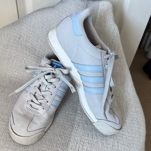adidas Samoa Gray and Light Blue Women's Sneakers